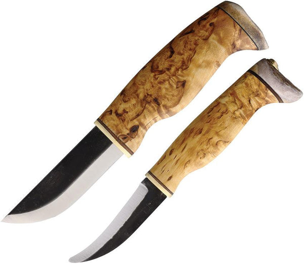 Wood Jewel Fixed Blade Set Curly - Knives.mx