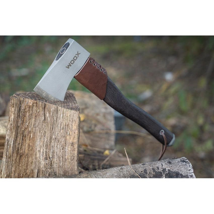 WOOX AX1 Tactical Axe Appalachian Hickory Midnight Grey Cerakote Tempered Carbon Steel - Knives.mx