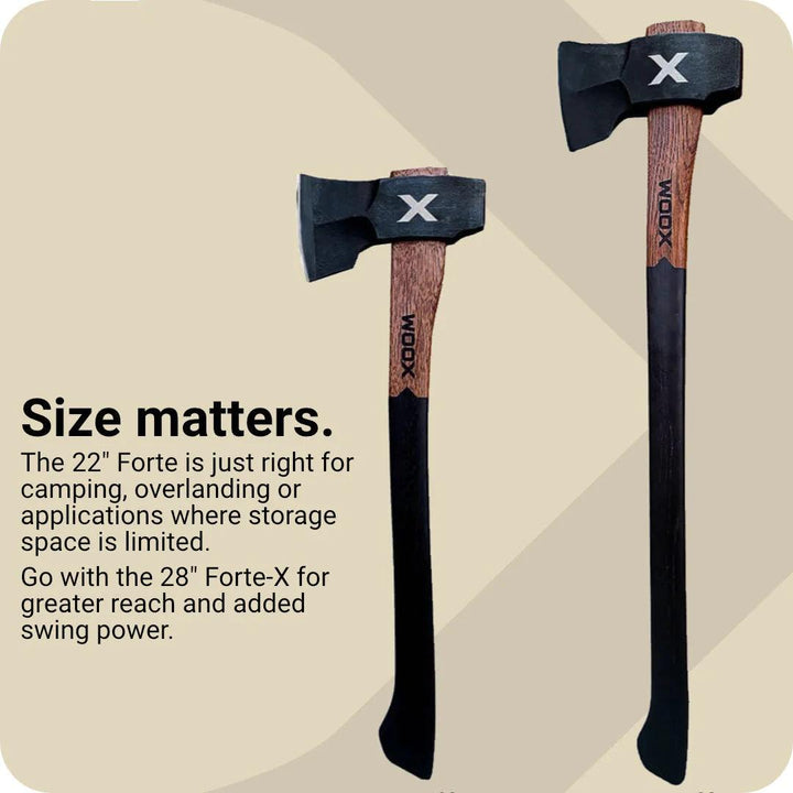 WOOX Forte Heavy Duty Axe 22" Black and Brown American Hickory 1060HC - Knives.mx