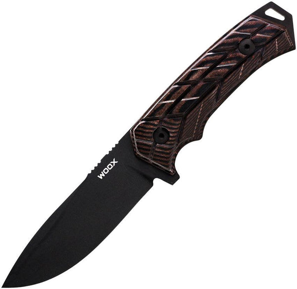 WOOX Rock 62 Fixed Blade XGRIP Brown Micarta Sleipner tool steel - Knives.mx