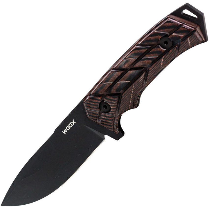 WOOX Rock 62 Fixed Blade XGRIP Brown Micarta Sleipner tool steel - Knives.mx