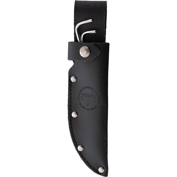 WOOX Rock 62 Phantom Fixed Blade Black Checkered Micarta Coated Sleipner - Knives.mx