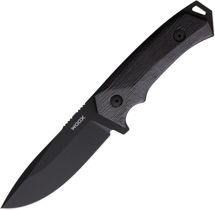 Woox Rock 62 Phantom Fixed Blade Black Micarta Coated Sleipner Tool Steel - Knives.mx