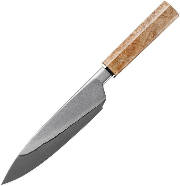 Xin Cutlery Chef's Knife Maple Burl Wood Acid Etched Finish 440C - Knives.mx