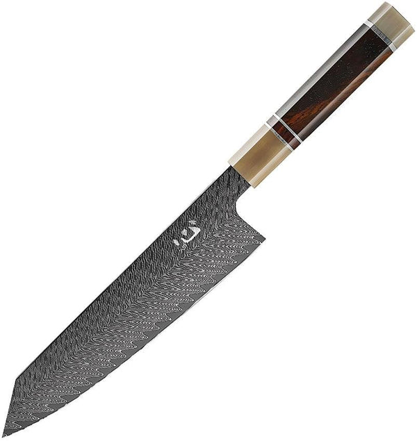 Xin Cutlery Handmade Japanese Style Chef's White Buffalo Horn, Rosewood and Nickel Silver VG-10 core Damascus - Knives.mx