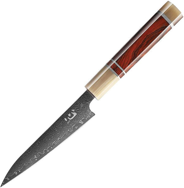 Xin Cutlery Handmade Japanese Style Chef's White Buffalo Horn, Rosewood and Nickel Silver VG-10 core Damascus - Knives.mx