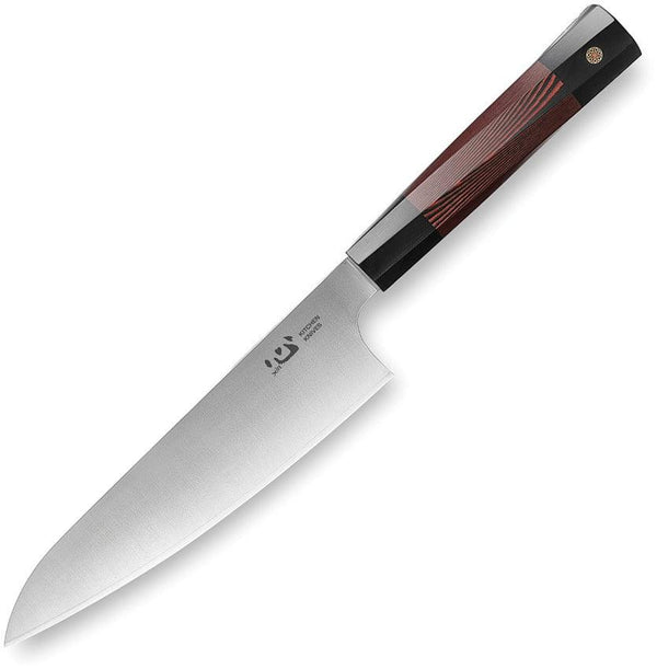 Xin Cutlery Japanese Style Chef's Knife Black and Red G10 Satin Finish Blade - Knives.mx