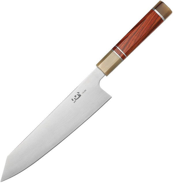 Xin Cutlery Japanese Style Kritsuke Buffalo Horn, Rosewood, and Nickel Silver 14C28N - Knives.mx