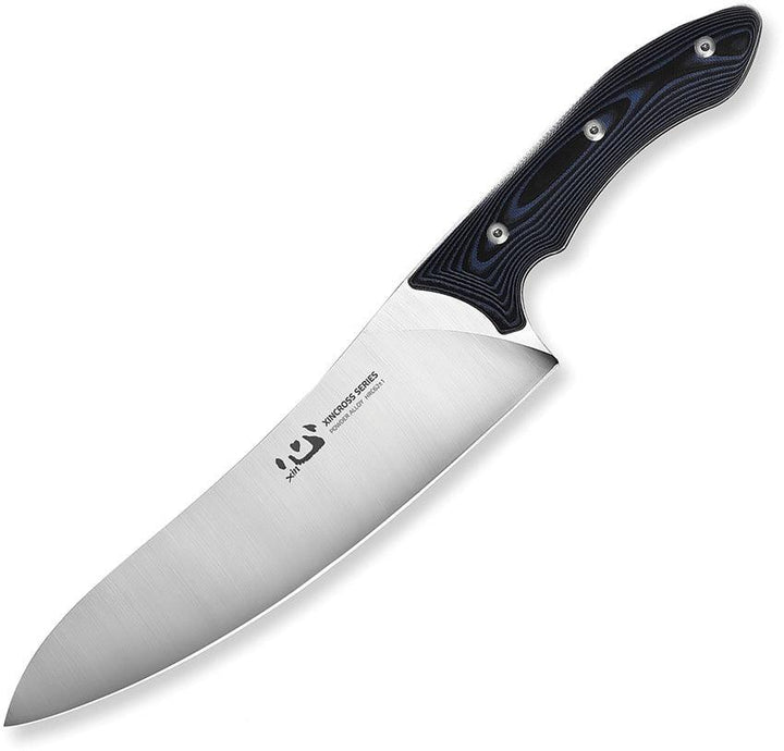 Xin Cutlery XinCross Tactical Chef KnifBlack and blue G10 Satin Finish - Knives.mx