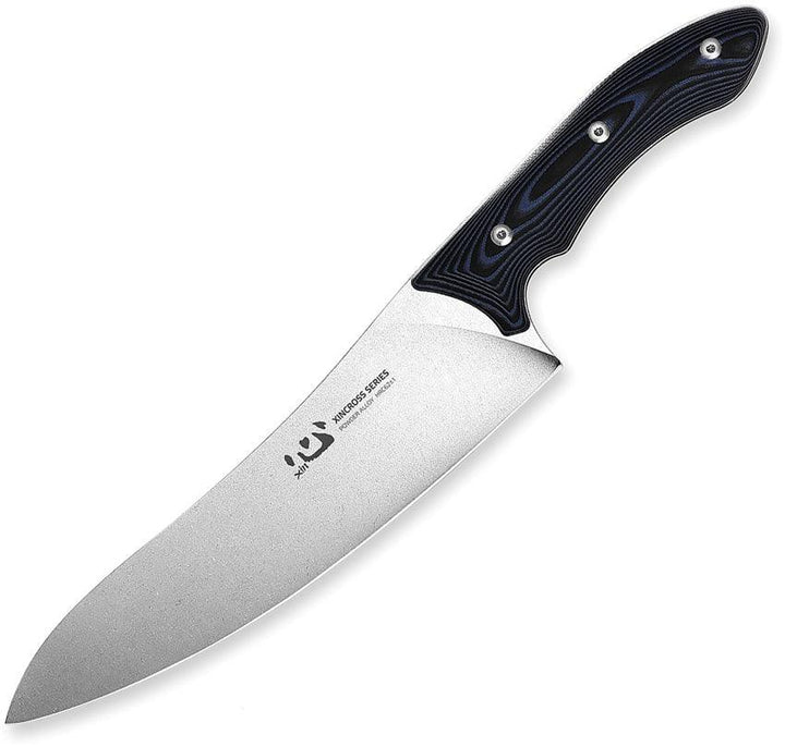 Xin Cutlery XinCross Tactical Chef Knife Black and Blue G10 Stonewash Finish - Knives.mx