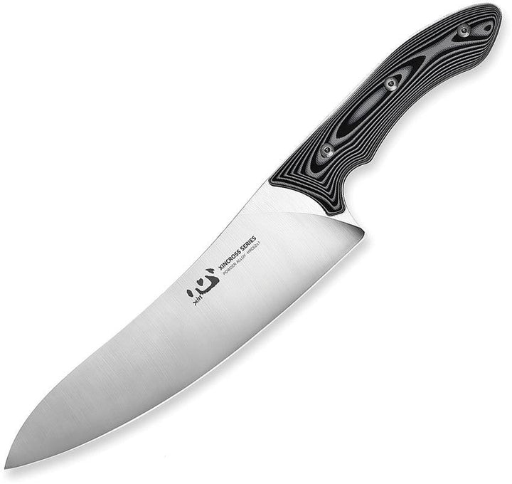 Xin Cutlery XinCross Tactical Chef Knife Black and White G10 Satin Finish - Knives.mx