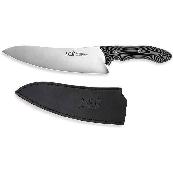 Xin Cutlery XinCross Tactical Chef Knife Black and White G10 Satin Finish - Knives.mx