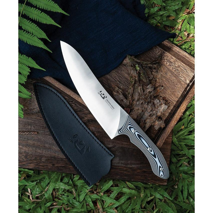 Xin Cutlery XinCross Tactical Chef Knife Black and White G10 Satin Finish - Knives.mx