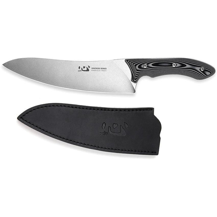 Xin Cutlery XinCross Tactical Chef Knife Black and white G10 Stonewash Finish - Knives.mx