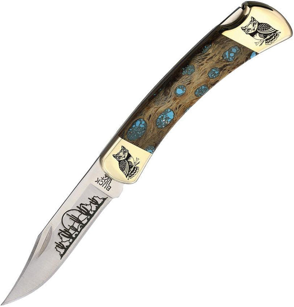 Yellowhorse Custom Buck 110 Cholla Cactus Owl 420HC - Knives.mx