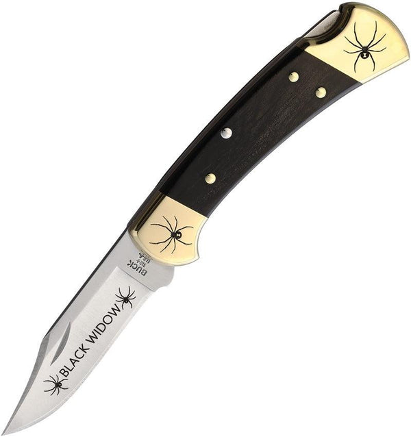 Yellowhorse Custom Buck 112 Lockback Black Widow Artwork Clip Point 420HC - Knives.mx