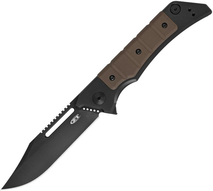 Zero Tolerance Framelock Earth Titanium w Brown G10 Black DLC coated CPM-20CV - Knives.mx