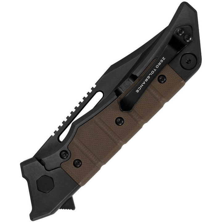 Zero Tolerance Framelock Earth Titanium w Brown G10 Black DLC coated CPM-20CV - Knives.mx