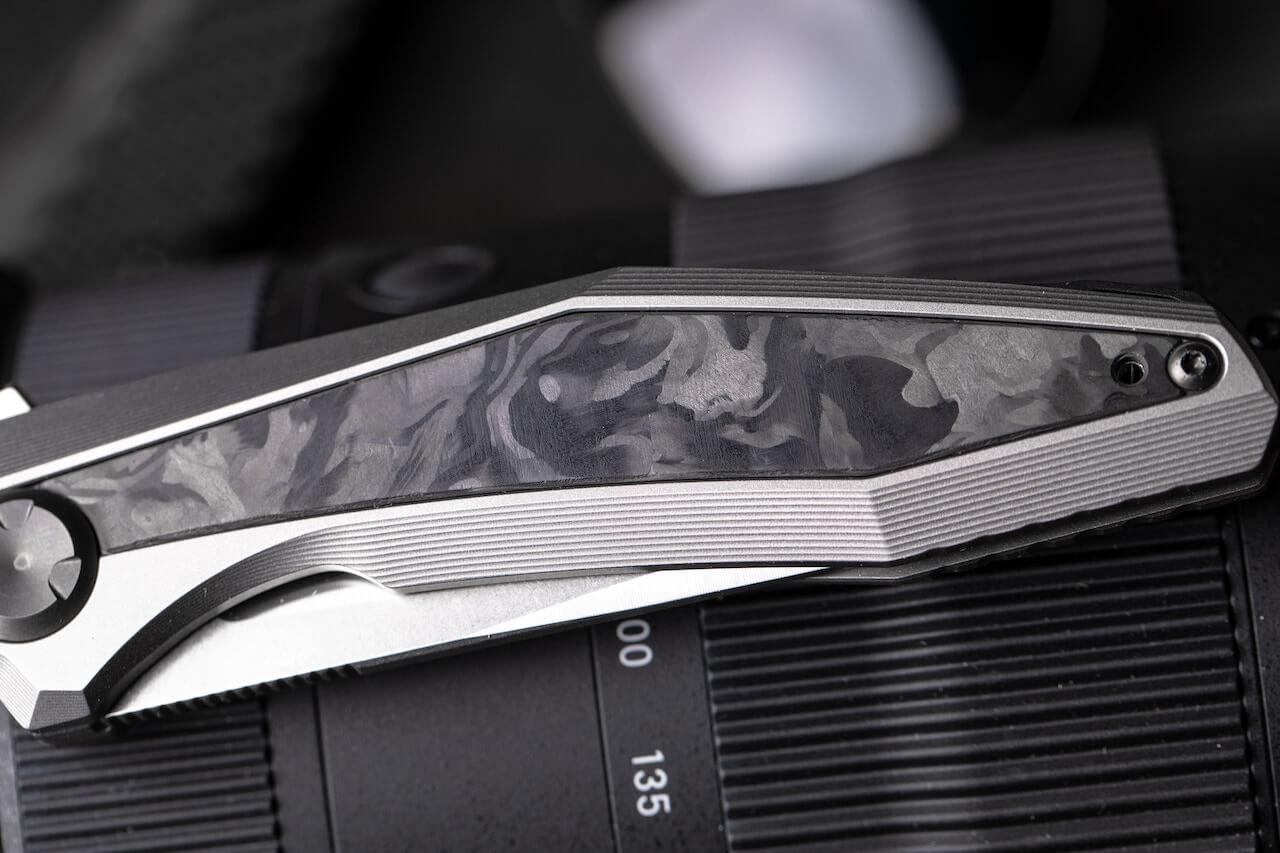 Zero Tolerance Framelock Titanium w Marbled CF SW CPM-20CV - Knives.mx