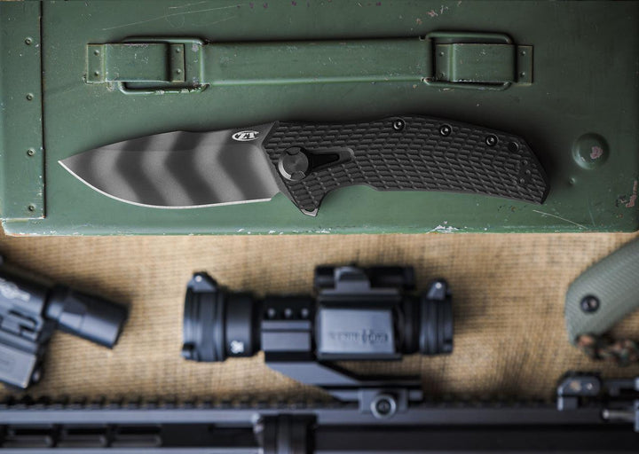 Zero Tolerance KVT Framelock Black G10 Tiger Striped Camo CPM-20CV - Knives.mx