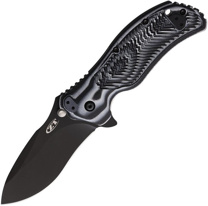 Zero Tolerance Linerlock A/O Black Gray Sculpted G10 Coated CPM S30V - Knives.mx