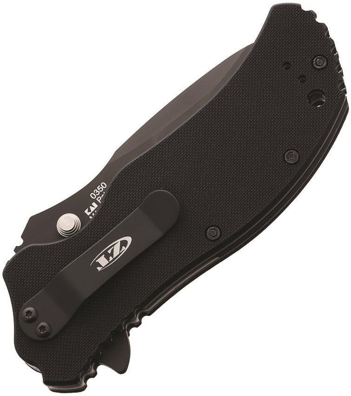 Zero Tolerance Linerlock A/O Black Gray Sculpted G10 Coated CPM S30V - Knives.mx