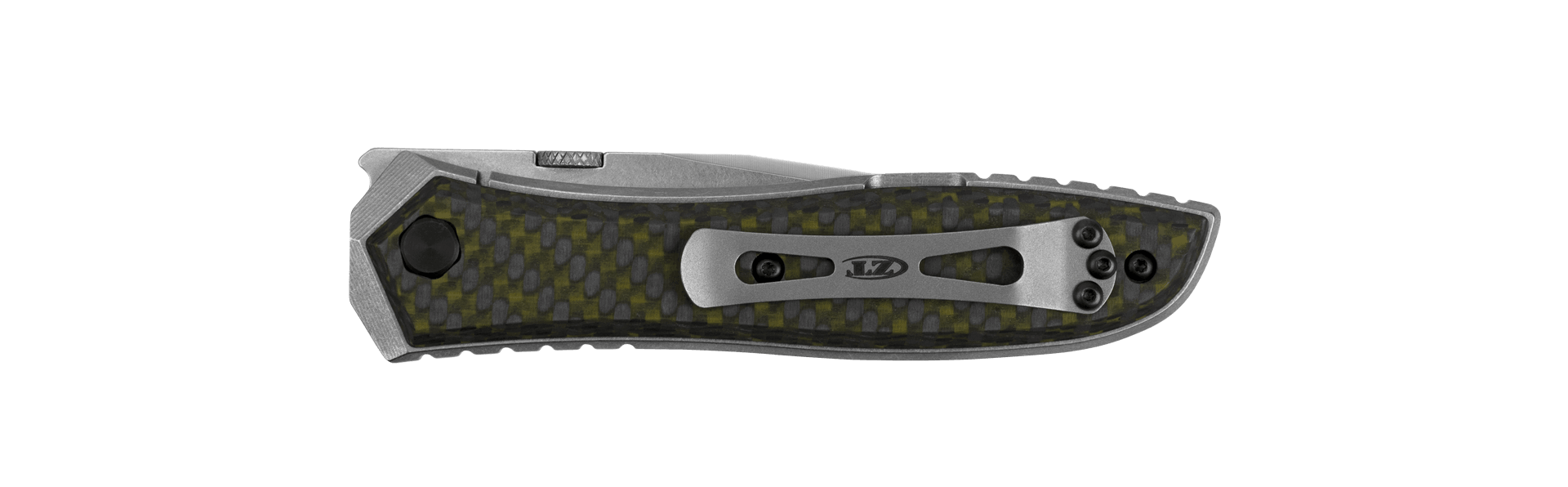 Zero Tolerance Titanium Framelock with Green CF SW CPM-20CV - Knives.mx